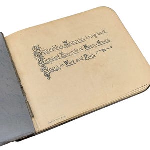 Album d'autographes vintage des années 1930 Hedrick Iowa School Memories, plusieurs notes manuscrites Lula Allman et plus