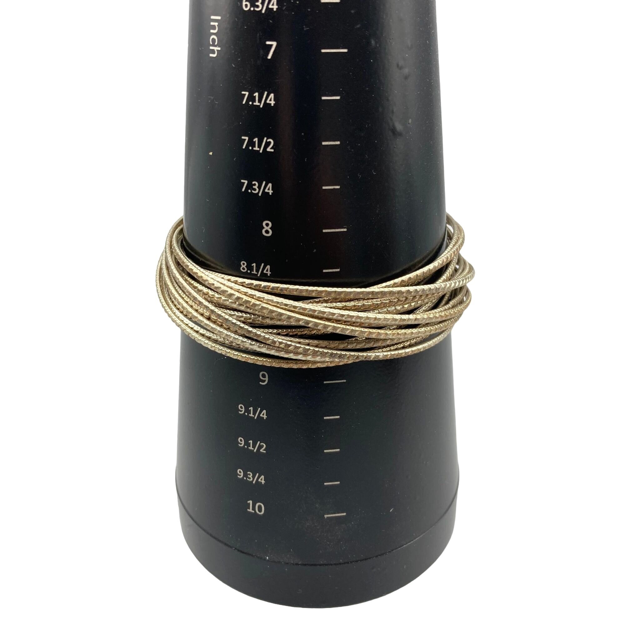 Vintage Stacked Skinny Bangles Bracelet, 14 Interlocked