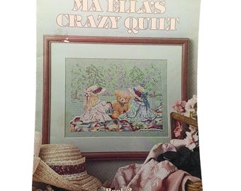 Ma Ellas Crazy Quilt-kruissteekpatronenboek 2 door Betty Morris Hamilton Leisure Arts 709