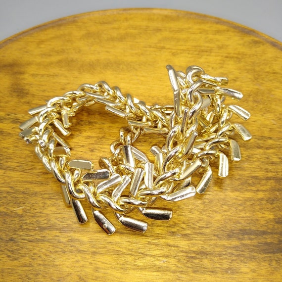 Vintage Barbed Germany Eloxal Choker, Gold Tone S… - image 3