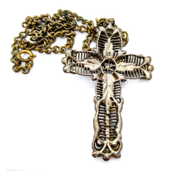 Little Nemo Ornate Cross Pendant Necklace, Vintag… - image 6