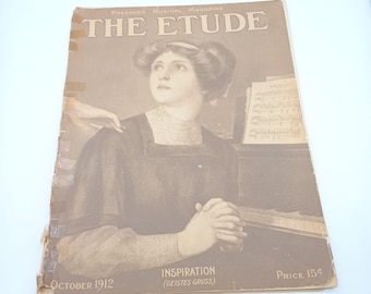 The Etude Musical Magazine Oktober 1912 Vintage Notenveröffentlichung