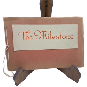 Antique 1915 Milestone Yearbook High School Norfolk Nebraska