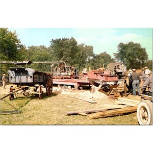 Stara pocztówka Midwest Old Settlers & Threshers Saw Mill Mt Pleasant Iowa