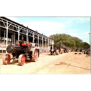 Carte postale vintage Midwest Old Settlers & Threshers Steam Engine Parade Mt Pleasant Iowa