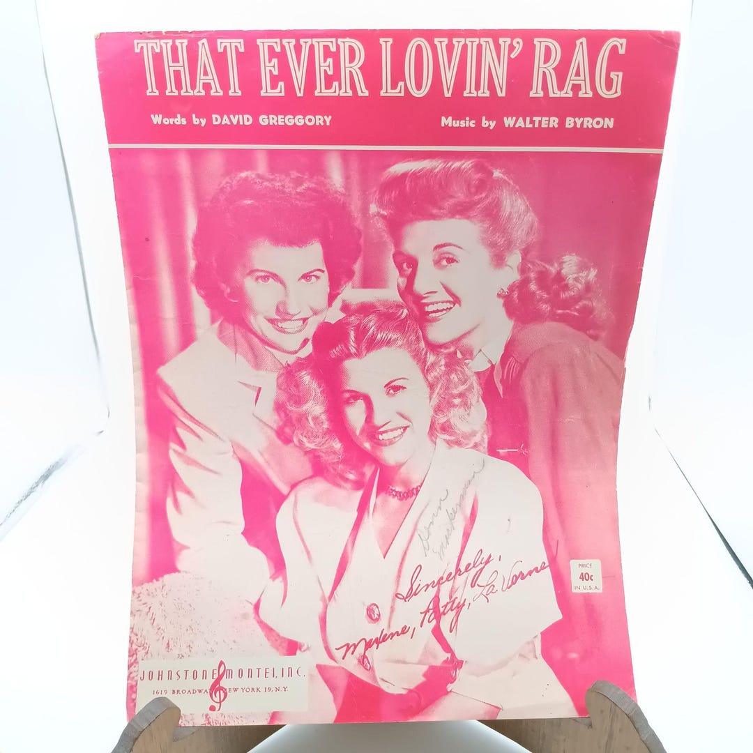 Vintage 1940s Sheet Music