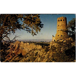 Cartolina d'epoca del Grand Canyon, Arizona, Desert View Tower, South Rim, Bob Bradshaw Photography