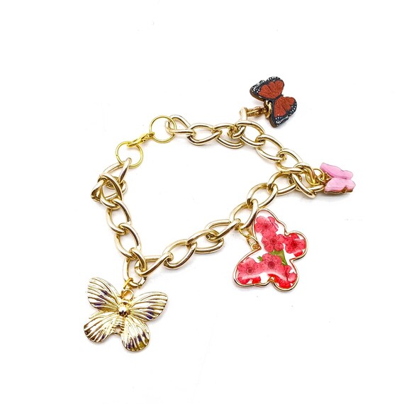 Bracciale Con Anello Da Dito A Farfalla Boho - Gioiello Vintage Oro Per Donne E Ragazze, Catena Schiava Regolabile