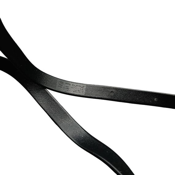 Vintage Sony Black Leather Skinny Belt Vintage Sony Black Leather Skinny Belt - Etsy main image 3
