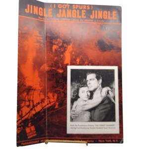 Vintage Sheet Music, I Got Spurs Jingle Jangle Jingle, Frank Loesser Joseph Lilley, Famous 1942 Paramount Forest Rangers Hayward MacMurray