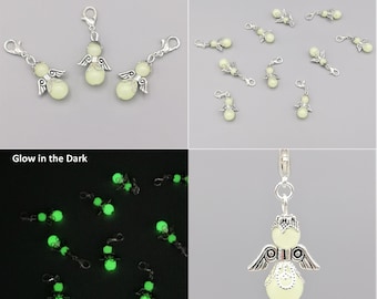 10 Leucht Schutzengel Glücksbringer Engel - Glow in the Dark Gastgeschenk Taufe