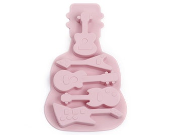 Silikonform Gitarre Mould Resin Seife Schokolade Kunst Harz Basteln Abformen Form 17,15 x 10,5 cm