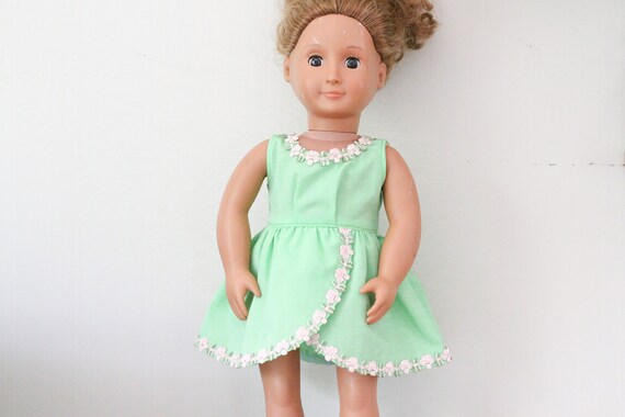 Green Doll Dress, Doll Dress, Handmade Doll Clothes, 18" Doll Floral Dress, Spring Doll Dress, Green, Spring Dress, Doll Dresses, Lace Dress Green Doll Dress, Doll Dress, Handmade Doll Clothes, 18" Doll Floral Dress, Spring Doll Dress, Green, Spring Dress, Doll Dresses, Lace Dress