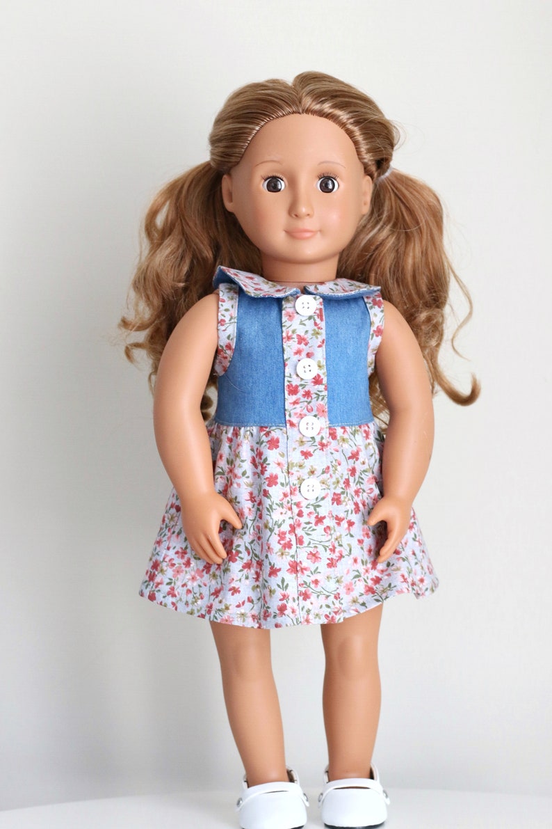 Handmade Doll Dress Denim Doll Dress Handmade Doll Clothes | Etsy