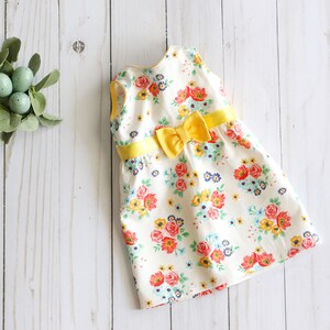 Handmade 18 Inch Doll Bow Summer Dress with Bow Headband - Doll Headband - Doll Clothing - American Made 18 Inch Doll Clothes - Bow Dress