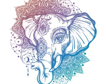 Download Elephant Mandala Svg Etsy
