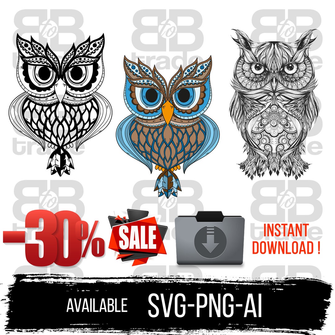Owl Svg Owl Clipart Owl Vector Owl Silhouette Owl Head - Etsy