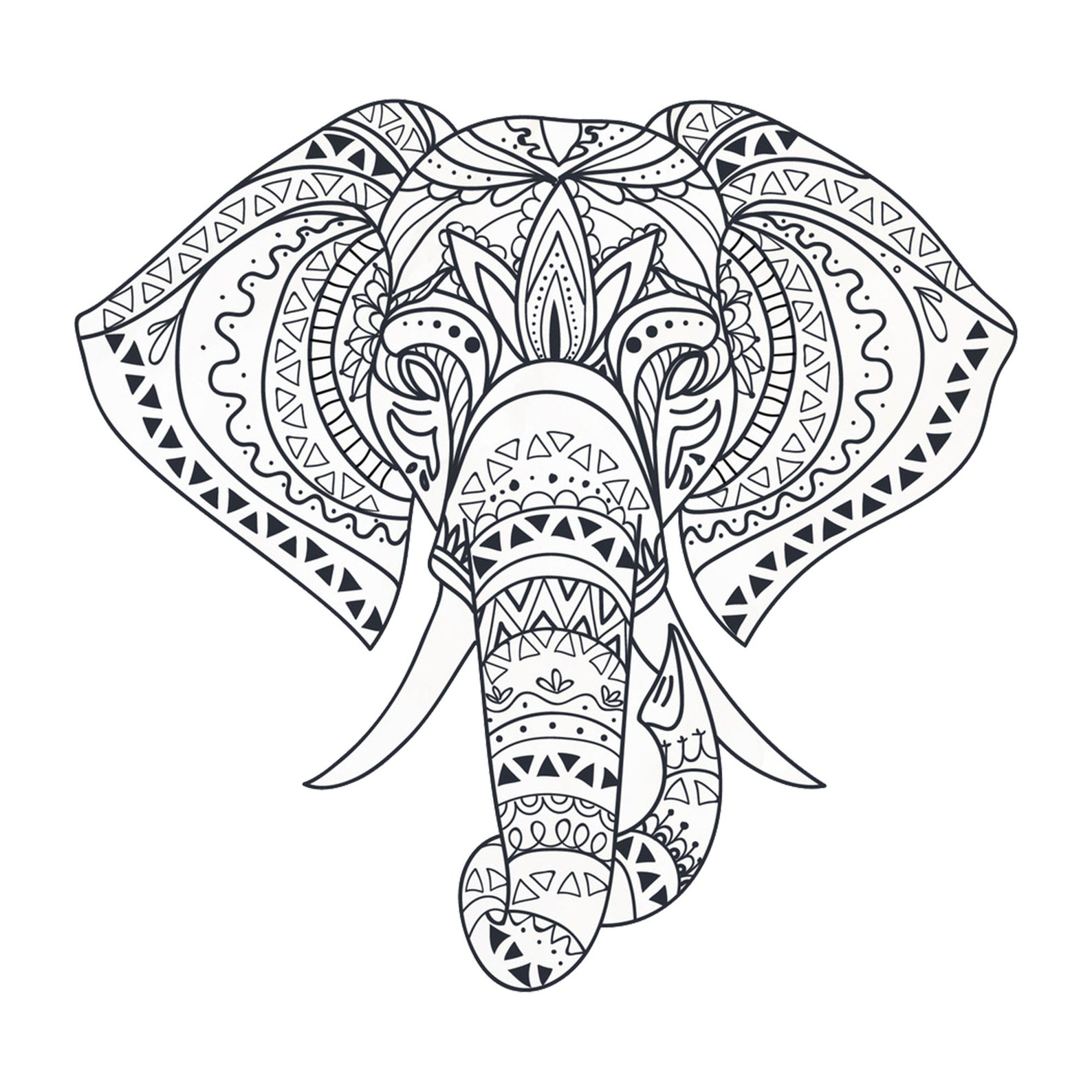 Elephant Png, Elephant Print, Elephant Sublimation, Elephant Head Png ...