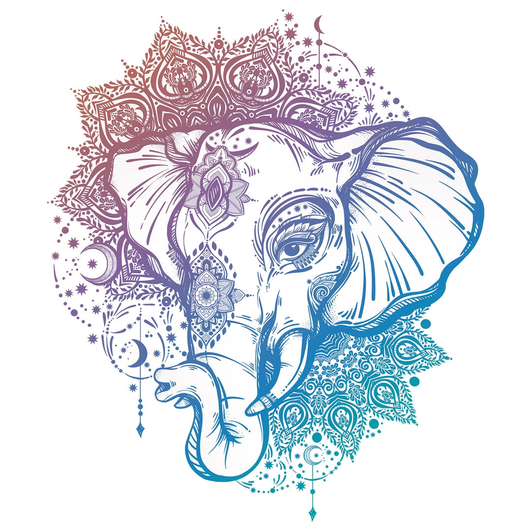 Indian Mandala Elephant, Elephant Png, Elephant Mandala SVG, Cricut, Home  Decor, Print 2084x2292px Digital Product, Yoga Svg, Chakra Art -  Canada