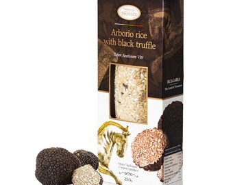 Arborio Risotto Rice with Black Truffle Tuber Aestivum, Italian Risotto rice, Rich in Antioxidants, Fibres,  250g Vacuum