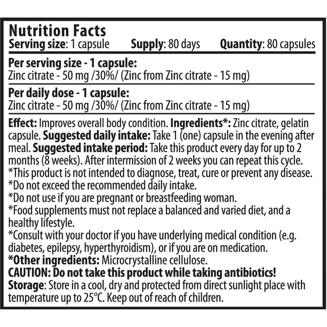 Zinc Zinc Citrate Normal Cell Growth Healthy Skin Etsy