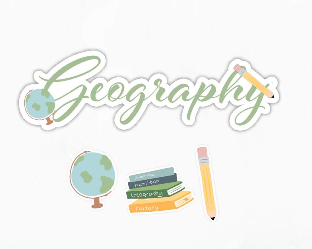 Geography School Subject Stickers Etsy