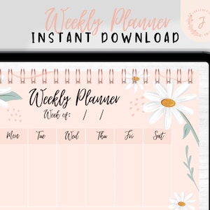 Weekly Planner Digital Download for Goodnotes | Notability | Zodo
