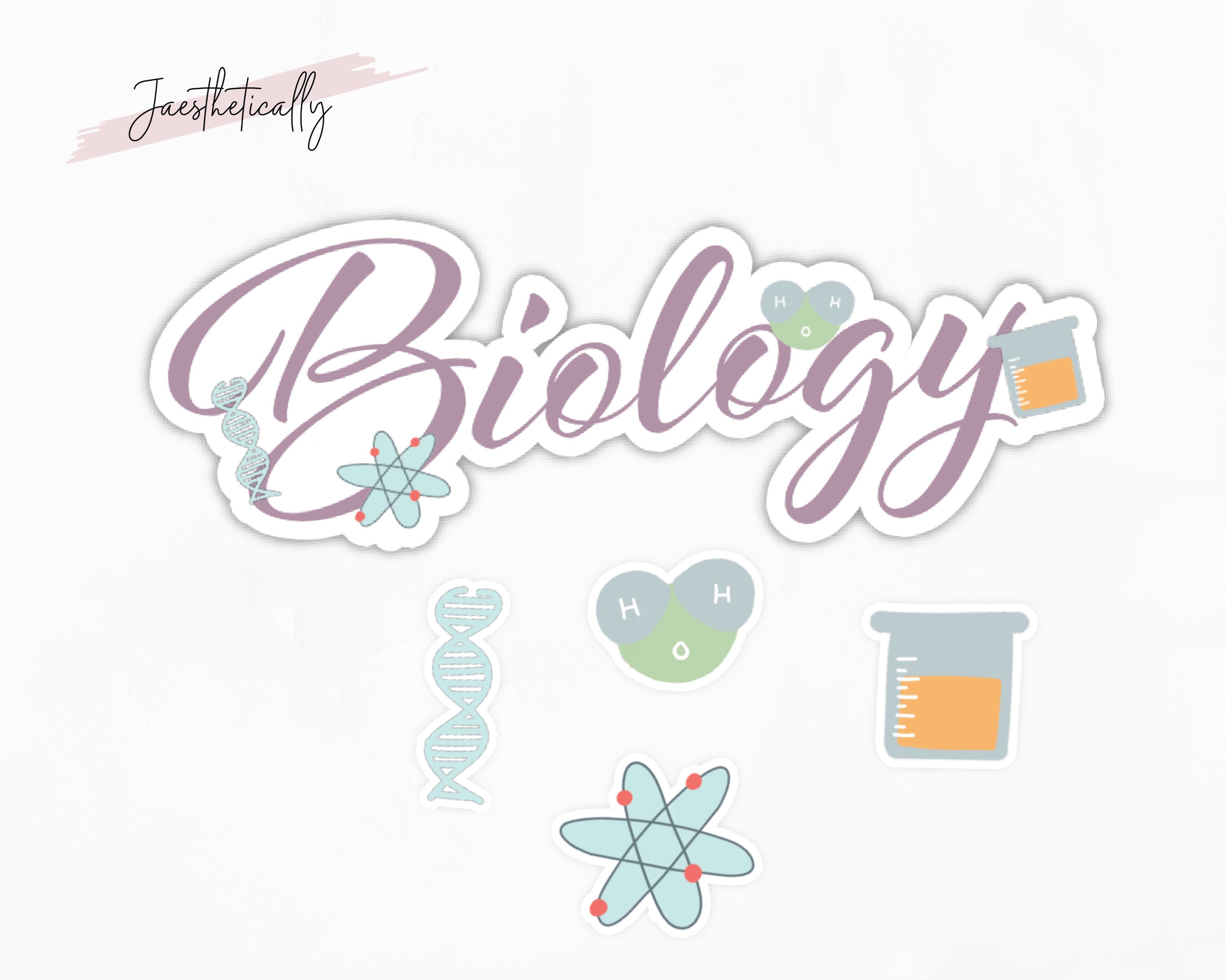 Biology School Subject Stickers Etsy