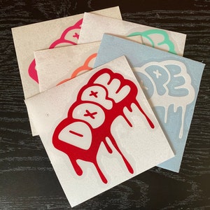 Druipend "Dope" | Autosticker | Sticker vrachtwagen | Autoraamsticker
