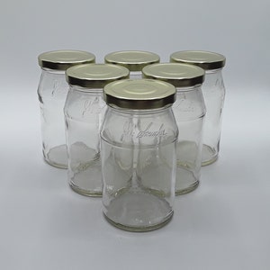 14 oz Clear Glass Jar, Set of 6
