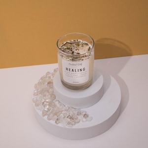 Herbal Intention Candles Scented Intention Candle Intention Candle with Crystals image 7