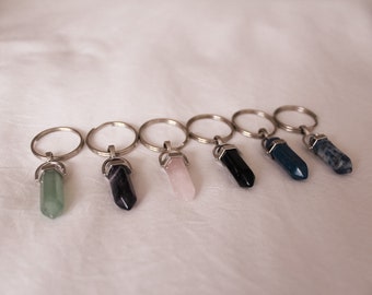 Metaphysical Crystal Keychain: Silver Keyring
