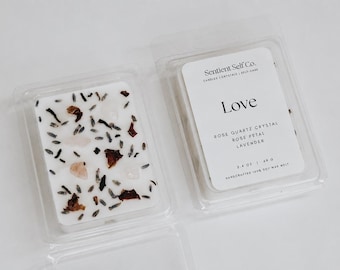Crystal Infused Herbal Wax Melts: Aromatherapy Scents