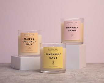 Summer Scented Candles | Summer Scented Soy Wax Candle | Mango Scented Candle | Pineapple Scented candle