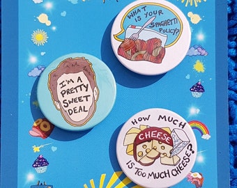 Always Sunny Charlie Badges, Sweet Deal Button Badge Set of 3 gift set