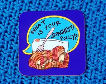 Its Always Sunny Coasters: Spaghetti Policy Fan Art - Set of 4