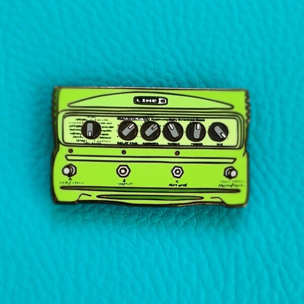 DL4 delay guitar pedal, enamel pin badge, effects pedal lapel pins, Fathers Day Gift Lapel Pin