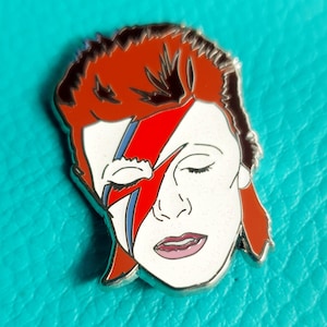 David Bowie Ziggy Stardust Enamel Pin Badge