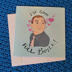 Carte Boyle Brooklyn Nine Nine, carte de Saint-Valentin vierge pour votre message, carte Boyle pleine de papier glacé, carte de voeux amour 14 x 14 cm avec enveloppe