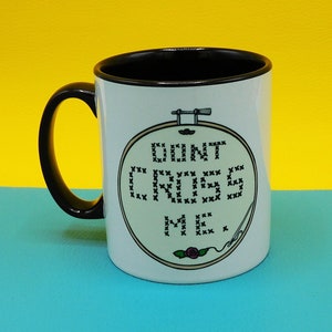 Cross Stitch Mug, embroidery gift mugs, gift for crafter