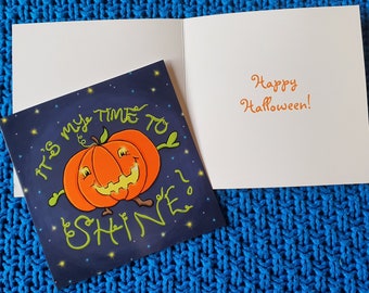 Halloween Greeting Card, Pumpkin Halloween Cards