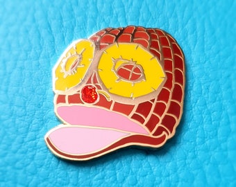 Rum Ham Enamel Pin Badge, Gold lapel pins, Gammon pins, Funny brooch