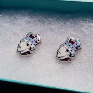 Freddie Mercury Killer Queen Earrings, small detailed stud earrings