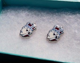 Freddie Mercury Killer Queen Earrings, small detailed stud earrings