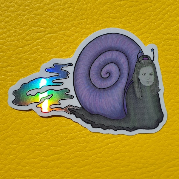 Always Sunny Gail the Snail Stickers, Hologram trail vinyl sticker, Holographic funny laptop decals