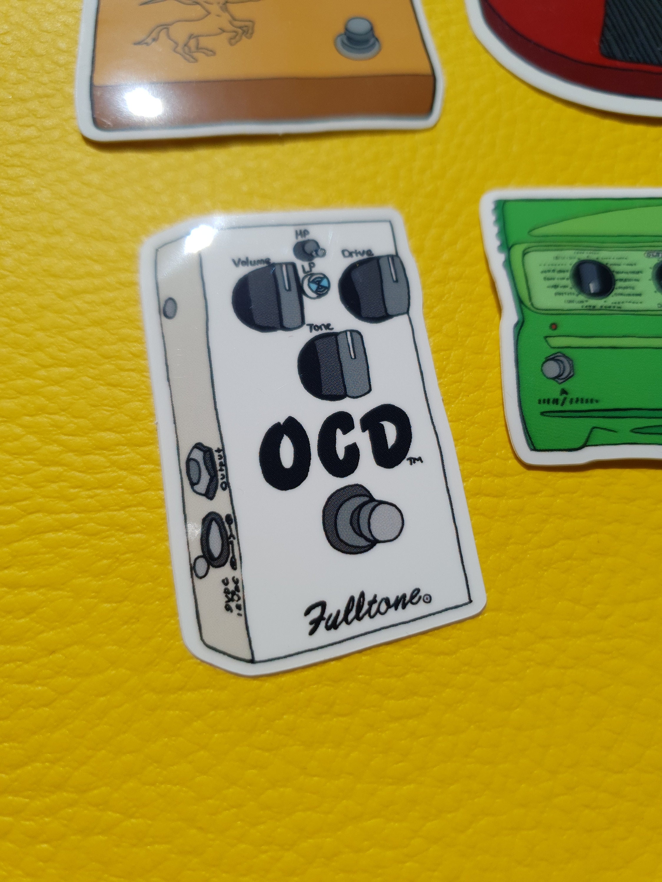 Guitar effects pedals vinyl sticker set laptop decals guitar Etsy