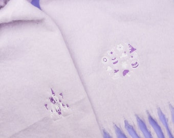 100 Years of Magic Embroidered Lilac Scarf