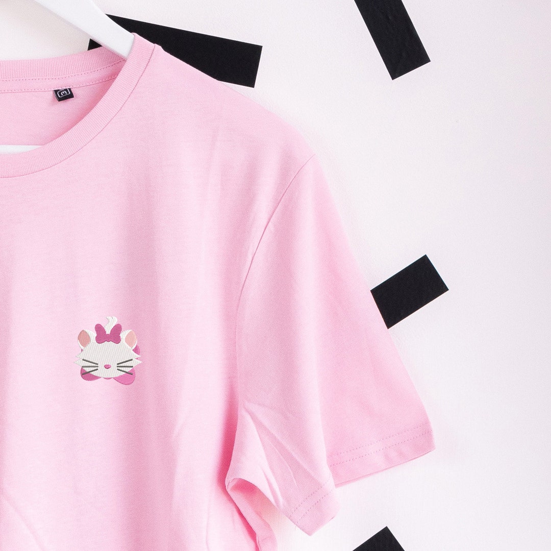 Marie Embroidered T-shirt - Light Pink - Etsy