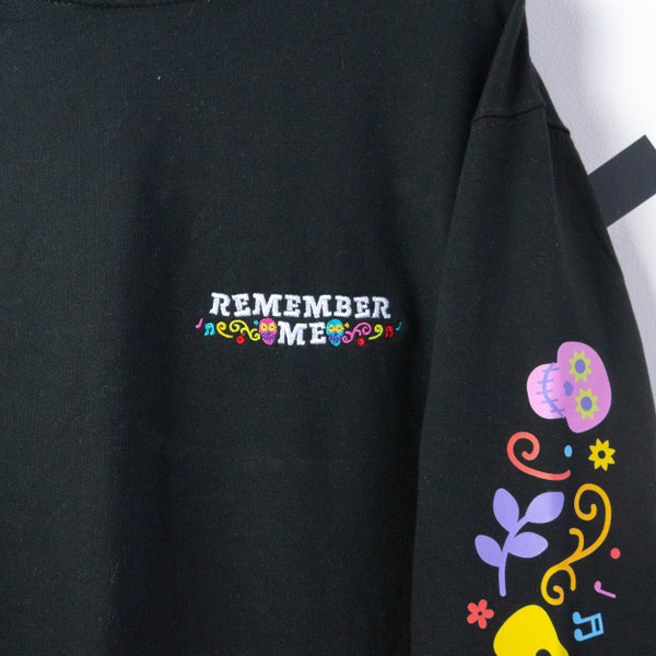 Remember Me Embroidered Black Hoodie