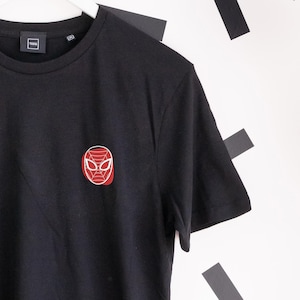Camiseta bordada de Spiderman - Negra